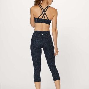 Lululemon Wunder Under crop high rise luxtreme blue/black